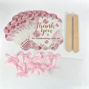 Éventail de <span class=keywords><strong>mariage</strong></span> en papier avec manche en bois, personnalisable (couleur, impression, forme), pour DIY, <span class=keywords><strong>mariage</strong></span>, fête, cérémonie nuptiale - Product Image 4