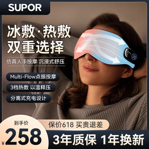 เครื่องนวดตาแบบชาร์จไฟได้อัจฉริยะพร้อมจอแสดงผล LED สำหรับการดูแลดวงตาและการผ่อนคลายแบตเตอรี่สีดำ 1000Mh ประเภทซี ยูเอสบี - Product Image 4