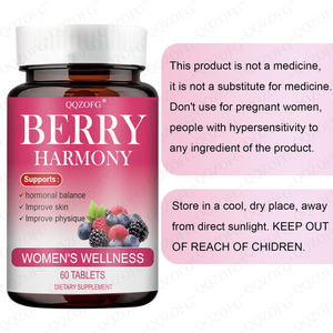 LDJ OEM Venta al por mayor Berry Harmony Tabletas 75mg 60 Píldora Extracto de soja Proantocianidina Vitamina para el equilibrio hormonal femenino - Product Image 3