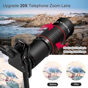 Kit d'Objectifs Zoom Téléobjectif 10 en 1 pour Appareil Photo de Téléphone Portable, Objectif <span class=keywords><strong>Macro</strong></span>, Objectif Super Grand Angle Compatible avec iPhone et Android - Product Image 2