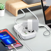 Multiprises intelligentes Wifi LDNIO SEW3452 avec 4 ports USB, 3 prises AC, rallonge PD QC3.0, prise EU, interrupteur intelligent Tuya, prise d'extension