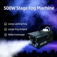 Machine à fumée MINGLANF RGB LED avec télécommande manuelle et sans fil, portée 4-6m, puissance 500W, construction métallique, DMX 3 canaux, 110/220V