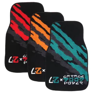 Floor Mats Car Polyester Custom Logo Branded High Density Anti Slip Floor Mats For Car