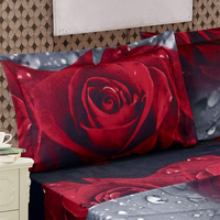 Ensembles de literie 3D Rose housse de couette douce de haute qualité drap de lit Polyester imprimé literie support personnalisé