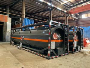 28000 Litros Q235B + PE Embarcação e Shell UN T7 30ft Aço-Forrado Recipiente Tanque ISO Plástico para Venda - Product Image 5