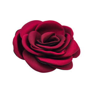 Flor Decorativa de Tela de Satén Europeo con Borde Quemado de 9 cm, Hecha a Mano, para Ropa, Sombreros y Otros Accesorios de Vestir - Product Image 2