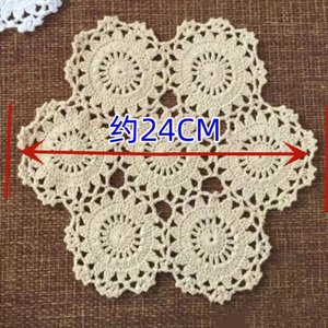 Vente en gros d'attrape-rêves rond évidé crocheté à la main dentelle maille fleur <span class=keywords><strong>assiette</strong></span> de bureau plat isolation tapis décoratif - Product Image 4