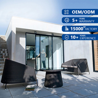 Ensemble de meubles de jardin en rotin PE résistant aux intempéries, style minimaliste, moderne, pour véranda, résistant aux UV, canapés de jardin, canapé d'extérieur