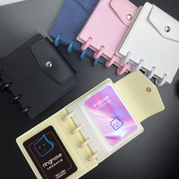 Cubierta de cuero personalizada con patrón de lichi de 3,5 pulgadas, lujosa, organizada, ligera, encuadernada en disco, soporte para tarjetas fotográficas, álbum