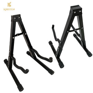 Supporto per chitarra pieghevole in ferro robusto e resistente con Logo personalizzato di alta qualità - Product Image 1