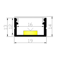 Dimmable Led Bandes D'éclairage Profil En Aluminium En Aluminium Led Profil Barre Lumineuse Flexible pour Led Boîte À Lumière
