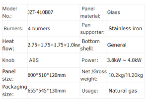 Fogão a Gás para Cozinha, Eletrodomésticos, Queimador, Cooktops, Vendas Competitivas, Fogão a Gás com 3 Queimadores para Casa - Product Image 6