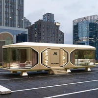 Serre en acier mobile de luxe 20ft 40ft, maison capsule préfabriquée, installation rapide, application villa/hôtel, garantie 5 ans