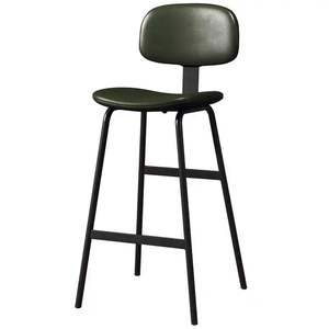 Tabouret haut de comptoir en cuir de luxe moderne, design rotatif, pour la maison, les bars, les hôtels, la salle à manger, l'extérieur, la chambre à coucher, les restaurants - Product Image 5