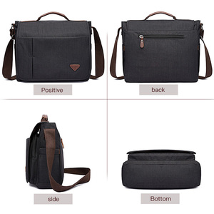 Logo personnalisé noir hommes unisexe bandoulière sac messager <span class=keywords><strong>garçon</strong></span> polyester imperméable adolescent sac à bandoulière - Product Image 4