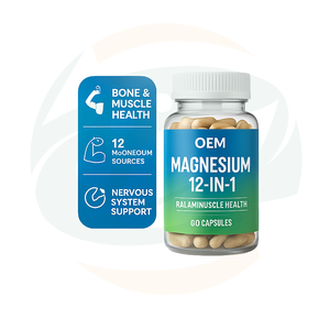 Suplemen Vitamin Magnesium 12 1 Kapsul Dewasa untuk Mendukung Tidur Alami, Label Pribadi, Stok Cepat, Citrate Glycinate, Energi - Product Image 3