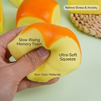 Jouet Squishy en forme de pain mignon, en TPR ultra-doux à récupération lente, jouet anti-stress à presser pour enfants