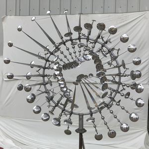 Usine personnalisée artificielle en acier inoxydable éclairage métallique cinétique Sculpture <span class=keywords><strong>Art</strong></span> à vendre - Product Image 1