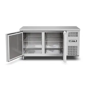 Paslanmaz çelik mutfak altında masası dondurucu/çalışma tezgahı buzdolabı sayacı üst buzdolabı