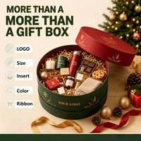 Boîte Cadeau Ronde Rigide Personnalisée de Noël en Gros, Boîte Cylindrique de Luxe avec Logo, Taille et Couleur Personnalisables pour Cadeaux d'Entreprise de Fêtes