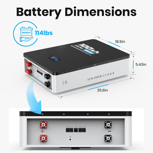 แบตเตอรี่ลิเธียมไอออนแบบติดผนัง US Stock Powerwall 10kWh 51.2V 200Ah พร้อมระบบควบคุม BMS มาตรฐาน UL9540 สำหรับเครื่องใช้ไฟฟ้าภายในบ้าน HED-power - Product Image 4