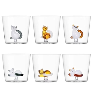 Taza de agua de cristal de gato lindo creativo personalizado taza transparente de mujer - Product Image 3