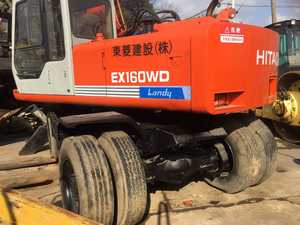 Venta de bajo precio en la excavadora de ruedas Hitachi EX160WD usada Componentes del motor de núcleo original Buen estado ubicado en Shanghai - Product Image 2