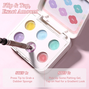 <span class=keywords><strong>BORN</strong></span> PRETTY Air Cushion Solid Patting Gel Palette 6 Grids Sans Résidu Ombre Pat Pat Gel <span class=keywords><strong>Peinture</strong></span> Ongles pour Salon Nail Art Dégradé - Product Image 5