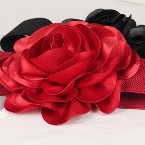 Robe de soirée pour femme <span class=keywords><strong>Corset</strong></span> Waist Handmade Large Fabric Flower Belt for Girls With 8 Colors - Product Image 6