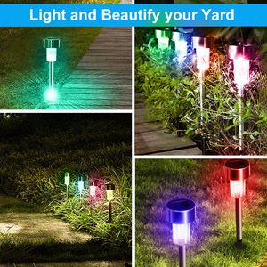 Paquete de 10 luces LED solares para exteriores, linterna de jardín, lámpara alimentada por energía Solar, iluminación de paisaje impermeable, decoración para camino, patio y césped - Product Image 6