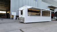 Conteneur d'expédition en acier préfabriqué mobile personnalisé de 20 pieds et 40 pieds, atelier, cafés, restaurants, maison modulaire, bar