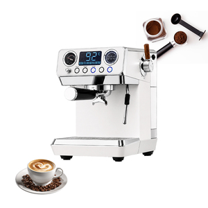 Machine à café expresso semi-automatique électrique en acier inoxydable, réservoir d'eau de 1,8 l, deux chaudières pour l'extraction et la mousse de lait - Product Image 1