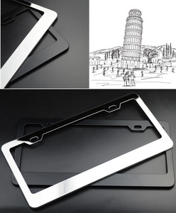 Mỹ Kích Thước Tùy Chỉnh Thép Không Gỉ Chủ Giấy Phép Mảng Bìa Xe Giấy Phép Mảng Khung Xe Số Tấm - Product Image 2