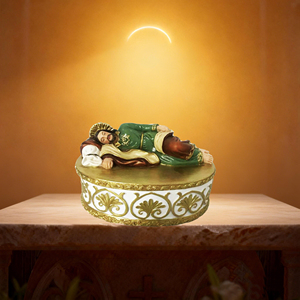 Sleeping <strong>St</strong>. <strong>Joseph</strong> <strong>Statue</strong> Handmade Hand-painted Trinket Desktop Decorative Box Religious Catholic Home Decor Memorial Gift - Product Image 3