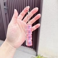 AM Best-seller : Porte-clés lumineux transparent à 4 touches pour soulager le stress, jouet anti-stress mécanique souple pour clavier