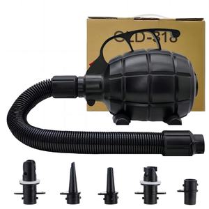 600W Schwarze Schnellfüll-Elektropumpe Hochdruck-Luftpumpe mit 5 Düsen für Luftmatratze Pool Spielzeug Schlauchboot - Product Image 3