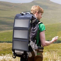 Chargeur de panneau solaire pliable, capacité 21W, étanche, batterie intégrée 10000mah, Power Bank