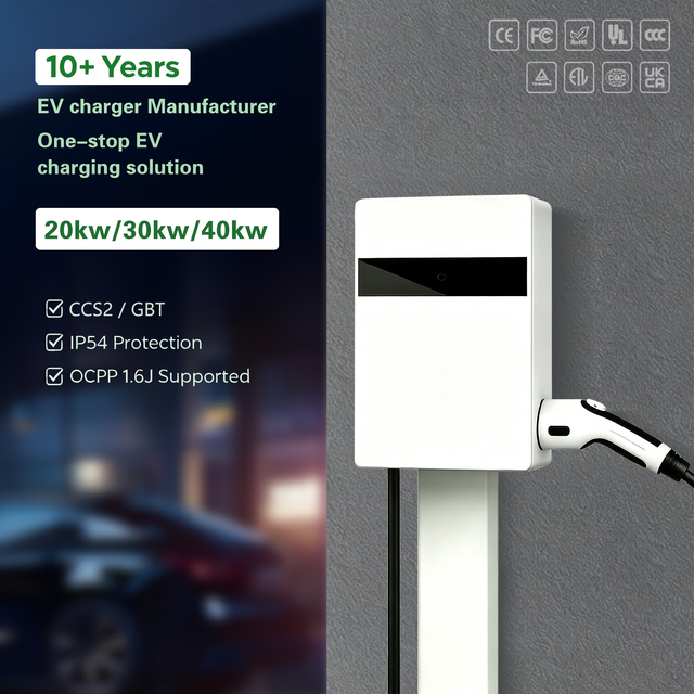 New DC EV Charging Station 20-40KW CCS2 DC Fast Charger Emergency EV Charger OCPP 1.6J APP Smart Control 380V Input