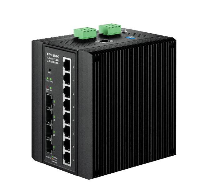 TP-LINK TL-SH5412 Industrial Layer3 Managed Ethernet Switch Eight Port Gigabit RJ45 4 Port 10G SFP+ for Factory Automation