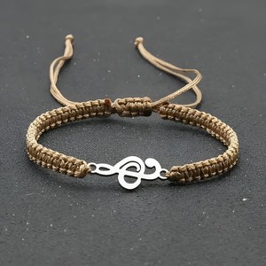 Ethnic Handmade Braided Polyester Musical Note <strong>Bracelet</strong> for Unisex Music <strong>Teachers</strong> Gift for Band Choir Singers - Product Image 5
