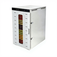 Déshydrateur industriel en acier inoxydable à 20 plateaux pour fruits, viande séchée et friandises pour animaux, avec température et minuterie réglables, four de séchage commercial