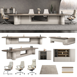 Moderno di lusso in legno tavolo da riunione per uffici contemporanei mobili per uffici di lusso moderno - Product Image 3