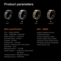 Vente en gros d'usine - Bague connectée avec écran tactile LED, suivi de la santé sportive, surveillance de la fréquence cardiaque et de l'oxygène sanguin, contrôlée par application
