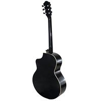 Guitare acoustique en bois de 40 pouces, nouvelle conception d'usine, couleur personnalisée noire, technologie de pointe