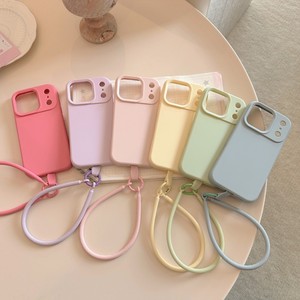 เคสโทรศัพท์มือถือซิลิโคนนิ่มสีพื้นเรียบง่าย พร้อมสายคล้อง สำหรับ iPhone 17 pro max 11 ขายส่งจากโรงงาน - Product Image 4