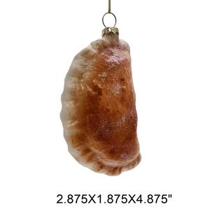 Adornos Navideños <span class=keywords><strong>de</strong></span> Cristal Soplado Hechos a Mano, con Forma <span class=keywords><strong>de</strong></span> Dumpling Horneado, Decoración Colgante para Restaurantes y Regalos - Product Image 1