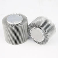 Radiateur LED en aluminium extrudé de grande taille 50W, dissipateur thermique, traitement CNC, motif carré pour amplificateur de puissance