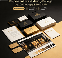 Pack de conception d'identité de marque complète sur mesure avec création graphique vectorielle, logo, emballage, guide de marque, copyright commercial