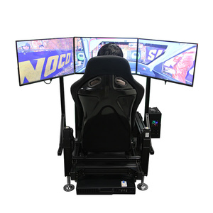 Máquina de Juego de Carreras de Coches de Aluminio con 3 Pantallas y Movimiento de 3 Grados de Libertad, <span class=keywords><strong>Simulador</strong></span> de Carreras <span class=keywords><strong>F1</strong></span> para Parques de Atracciones o el Hogar - Product Image 1