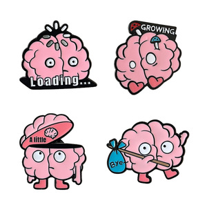 Regalo per Studenti di Neuroscienze, Divertente Spilla in Lega a Forma di Cervello, Accessori per <span class=keywords><strong>Abbigliamento</strong></span> con Lettere Personalizzate - Product Image 5